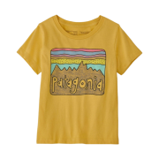 (Baby) Patagonia Regenerative Organic Certified Cotton Fitz Roy Skies T-Shirt Surfboard Yellow