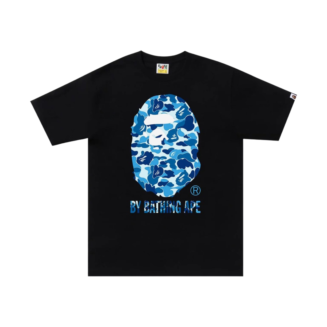 베이프 ABC 카모 바이 베이싱 에이프 티셔츠 블랙 블루