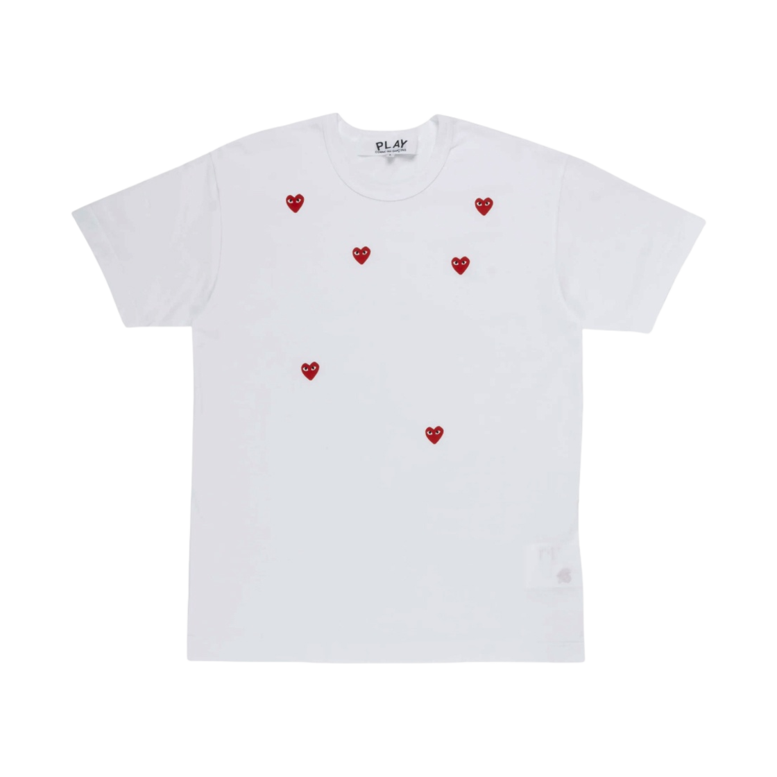 플레이 꼼데가르송 매니 하트 티셔츠 화이트(Play Comme des Garcons Many Heart T-Shirt White)