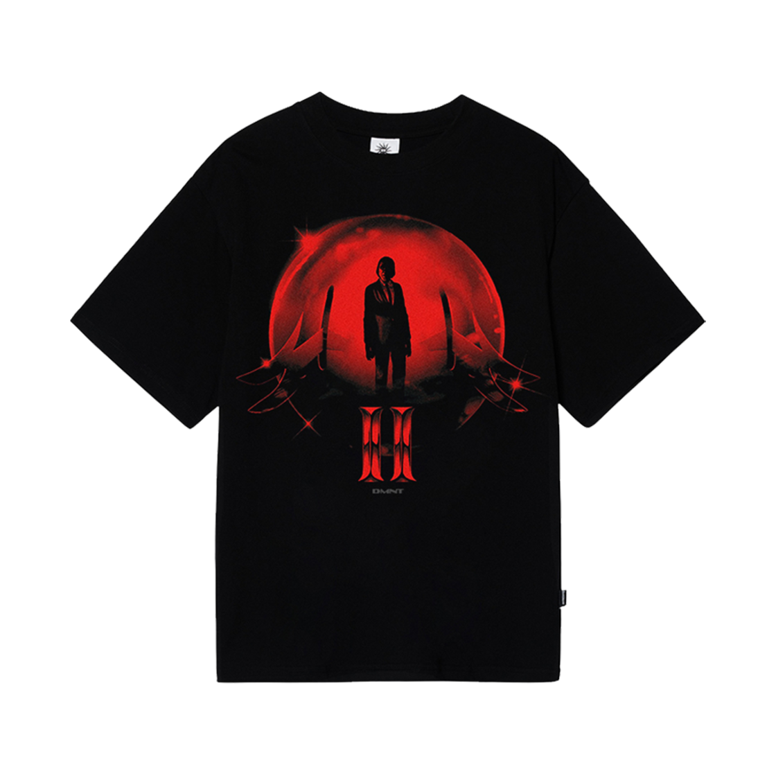 도미넌트 레드 프린팅 티셔츠