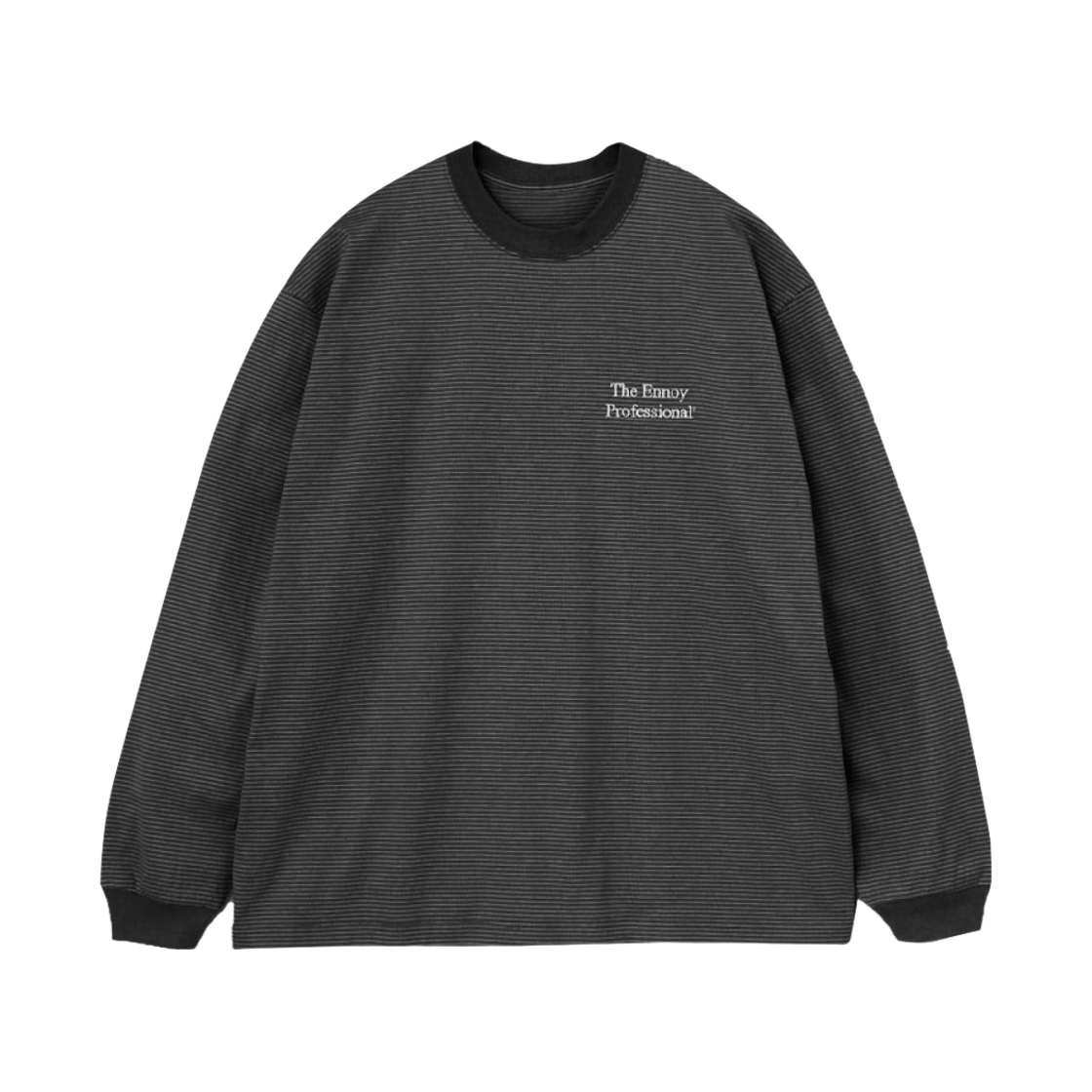 - Ennoy LS Border T-Shirt Black White