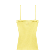 (W) Courreges Rib Tank Top Pale Yellow