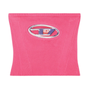 (W) Diesel M-Clarksville-B Bandeau Top with Logo Plaque Hot Pink