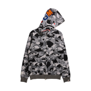 (W) BAPE Sta Camo Shark Full Zip Hoodie Black