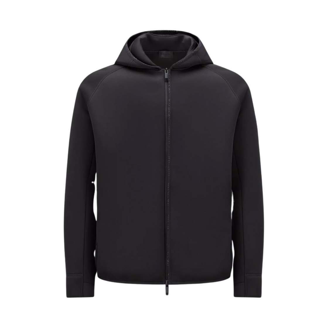몽클레르 네오프렌 집업 후드 블랙 - 23FW(Moncler Neoprene Zip-Up Hoodie Black - 23FW) - 1