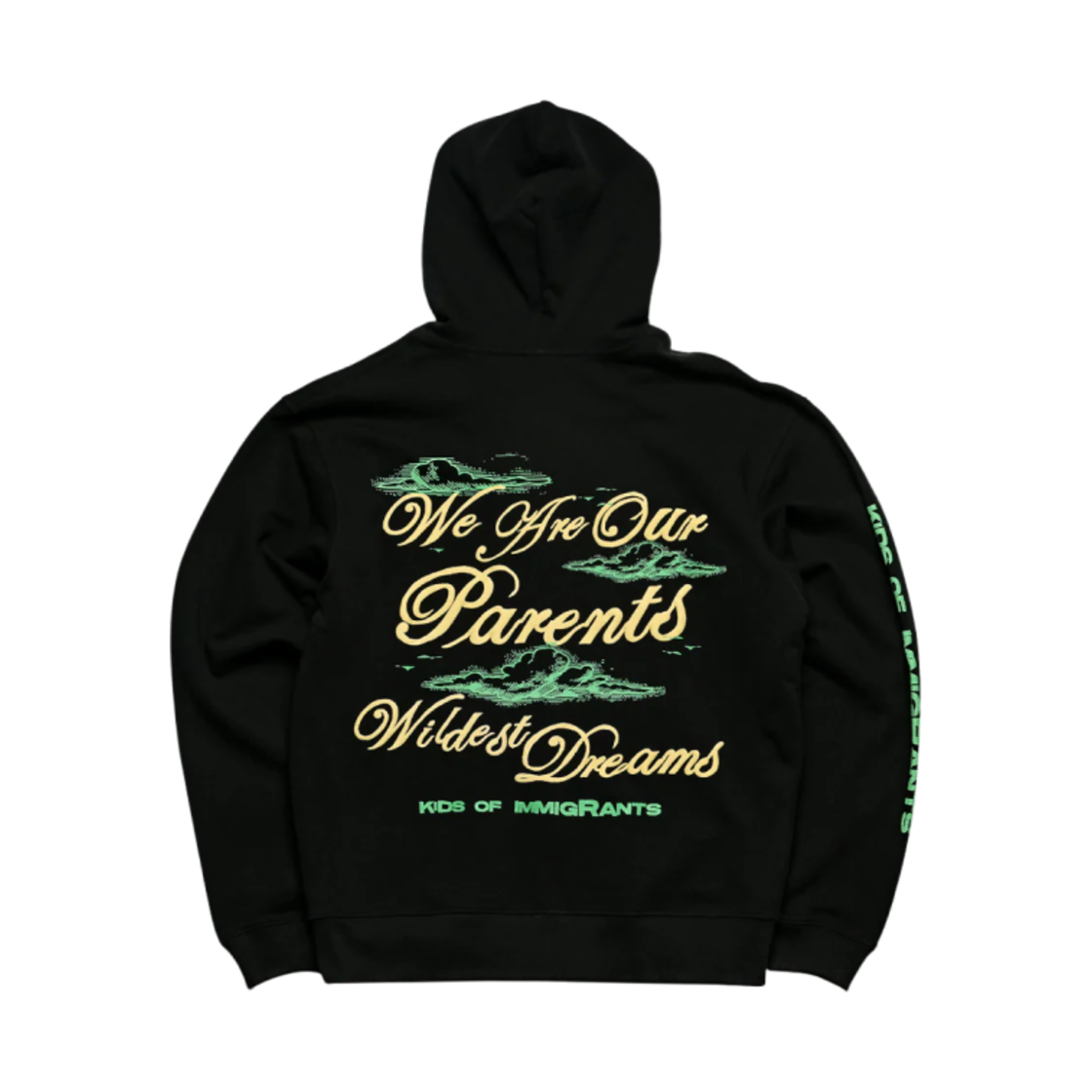키즈 오브 이미그랜트 와일디스트 드림 후드 블랙(Kids Of Immigrants Wildest Dreams Hoodie Black)