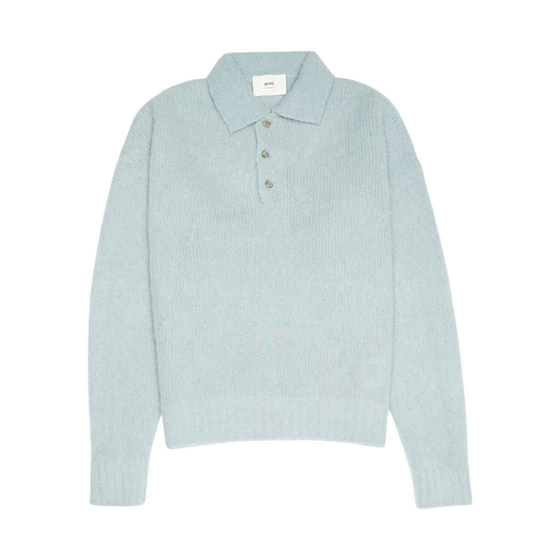 아미 헤어리 폴로 스웨터 아쿠아마린(AMI Hairy Polo Sweater Aquamarine) - 1