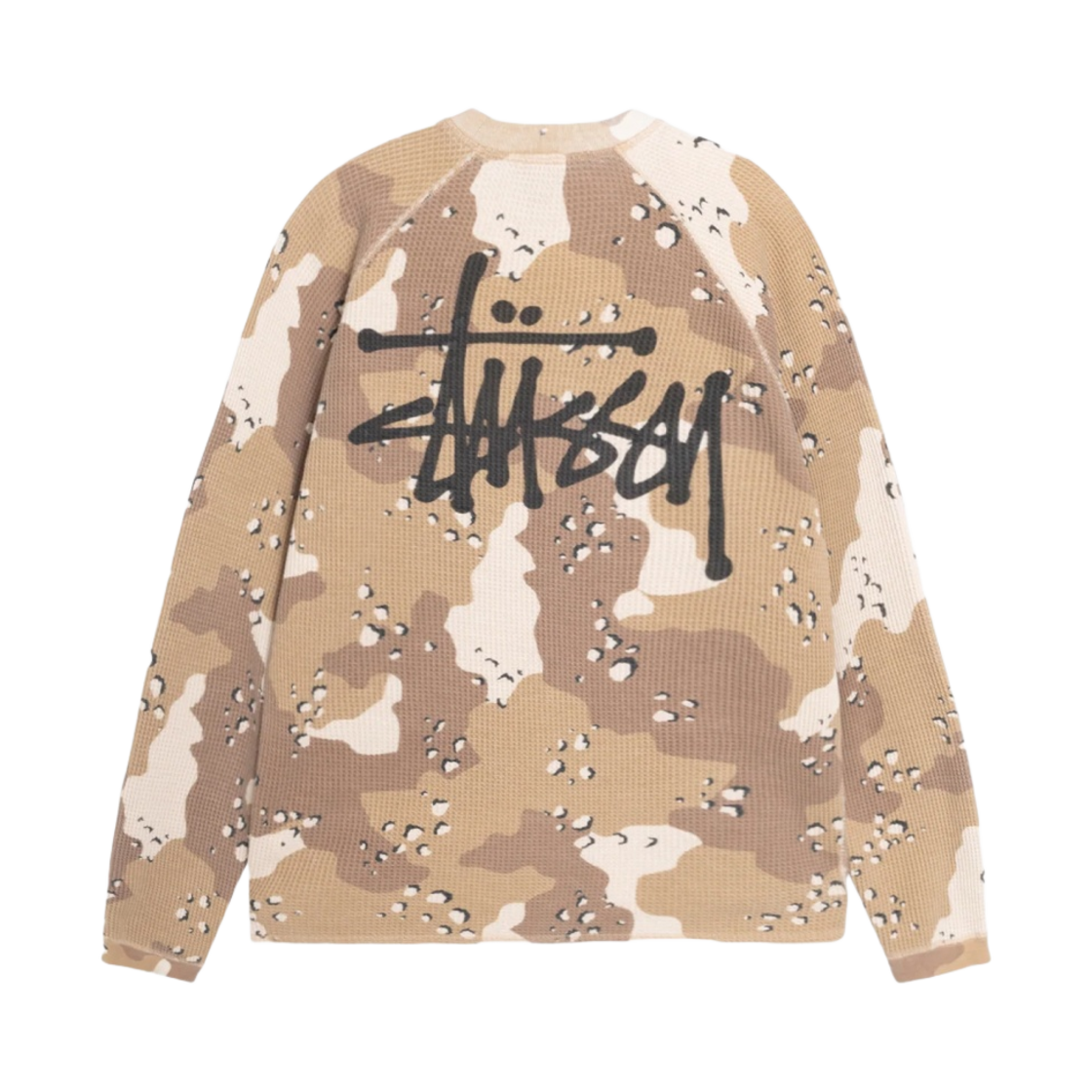 1140356 Stussy Raglan Thermal LS Crew Desert Camo