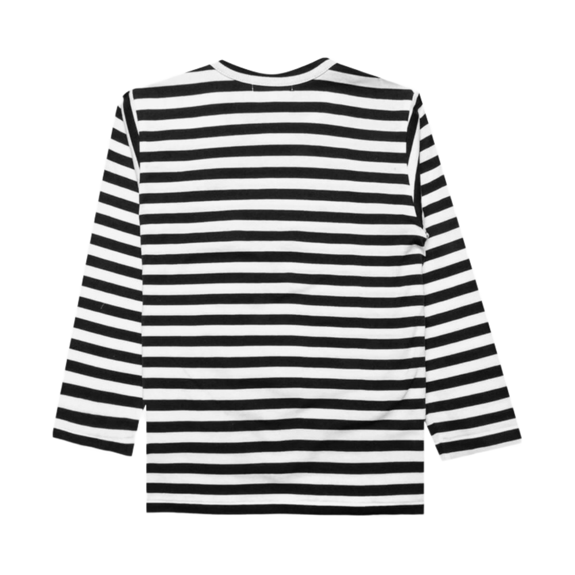 (키즈) 플레이 꼼데가르송 스트라이프 롱슬리브 티셔츠 블랙 화이트((Kids) Play Comme Des Garcons Striped LS T-Shirt Black White) - 2