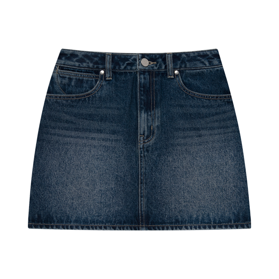 랭글러 (W) 워시드 데님 미니 스커트 인디고 미디움(Wrangler (W) Washed Denim Mini Skirt Indigo Medium)