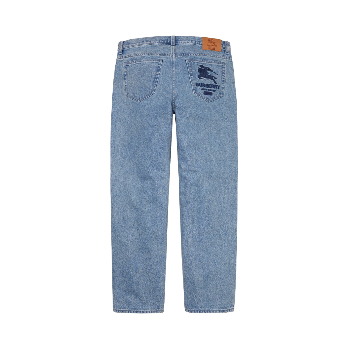 슈프림 x 버버리 레귤러 진 워시드 블루 - 22SS