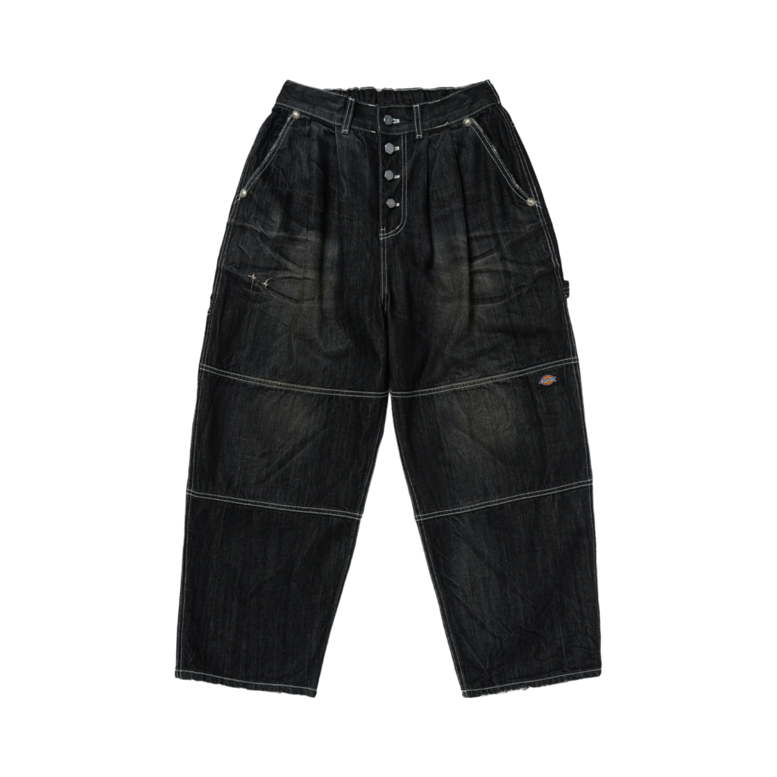 떠그 클럽 x 디키즈 더블니 데님 팬츠 블랙(Thug Club x Dickies Double Knee Denim Pants Black)