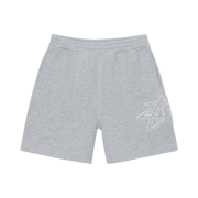 Stussy Tonal Applique Fleece Shorts Grey Heather