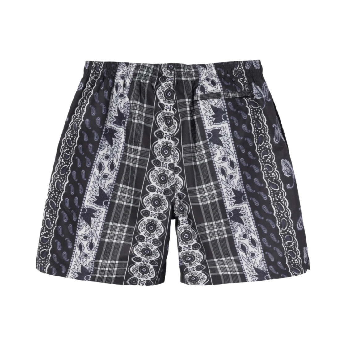 113143 Stussy Paisley Plaid Water Shorts Black - #2