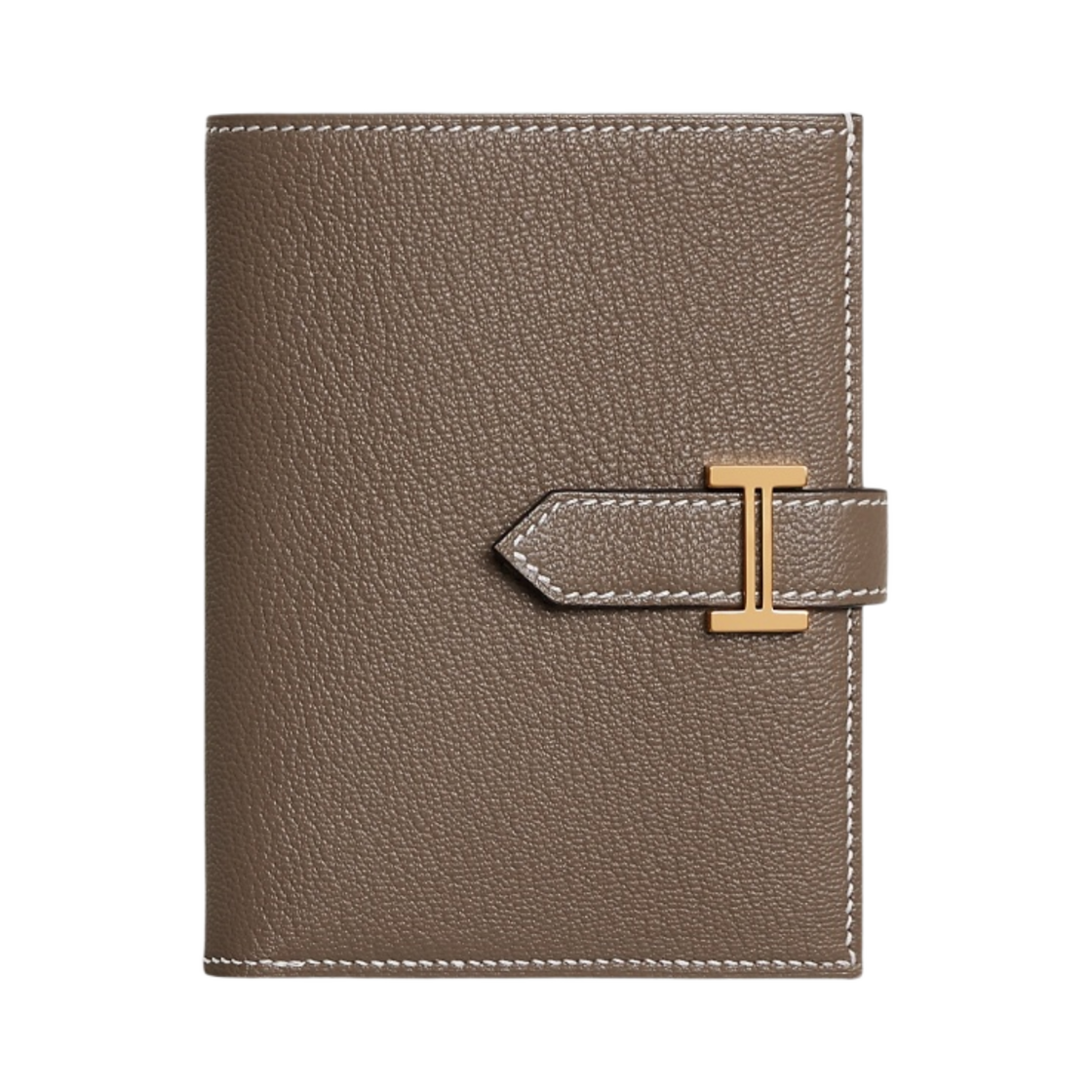 에르메스 베안 컴팩트 지갑 고트스킨 & 골드 하드웨어 에뚜쁘(Hermes Bearn Compact Wallet Goatskin & Gold Etoupe) - 1