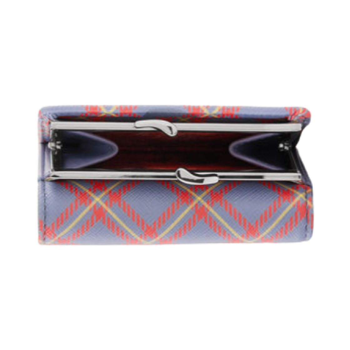 비비안 웨스트우드 스몰 프레임 월렛 블루 오렌지 타탄(Vivienne Westwood Small Frame Wallet Blue Orange Tartan) - 3