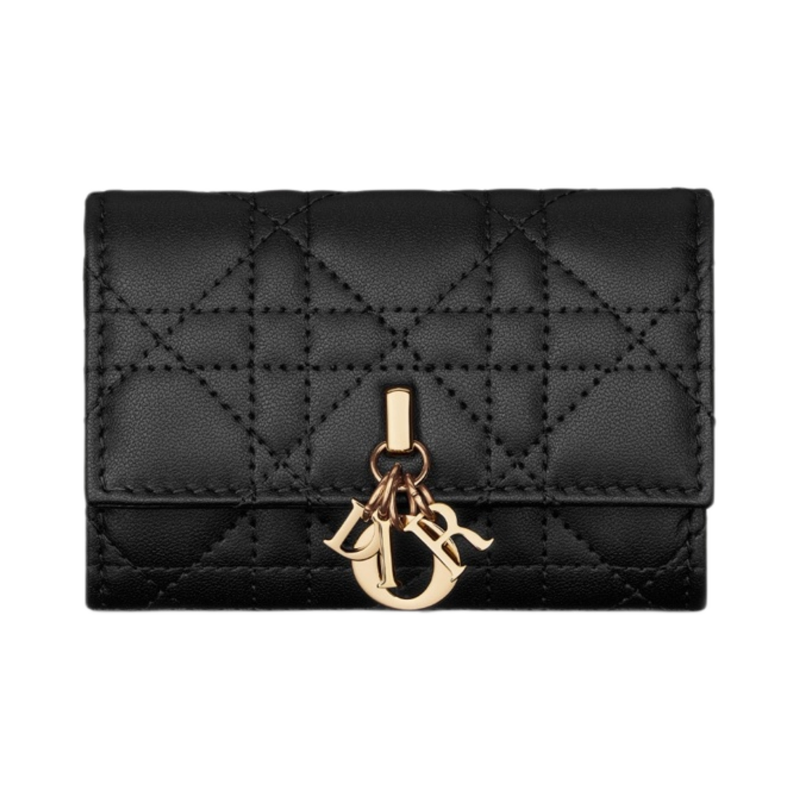 디올 미스 디올 글리신 지갑 까나쥬 램스킨 블랙(Dior Miss Dior Glycine Wallet Cannage Lambskin Black)