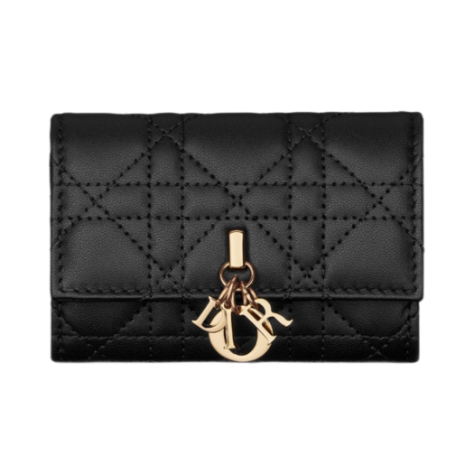 S0966ONMJ-M900 Dior Miss Dior Glycine Wallet Cannage Lambskin Black