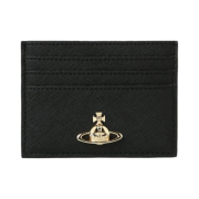 Vivienne Westwood Saffiano Flat Card Holder Black