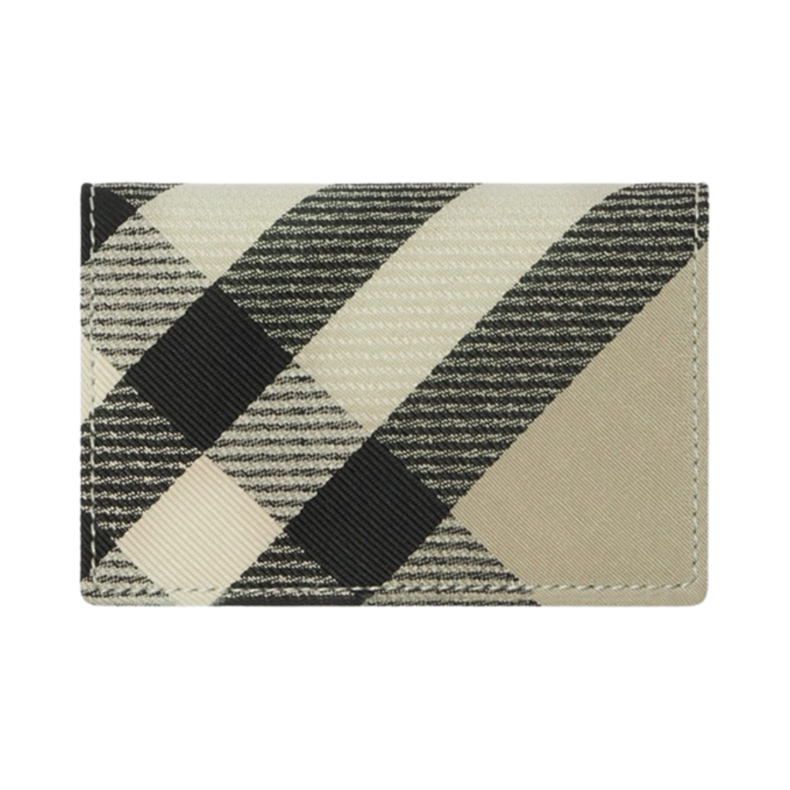 8086009 Burberry Check Business Card Case Lichen