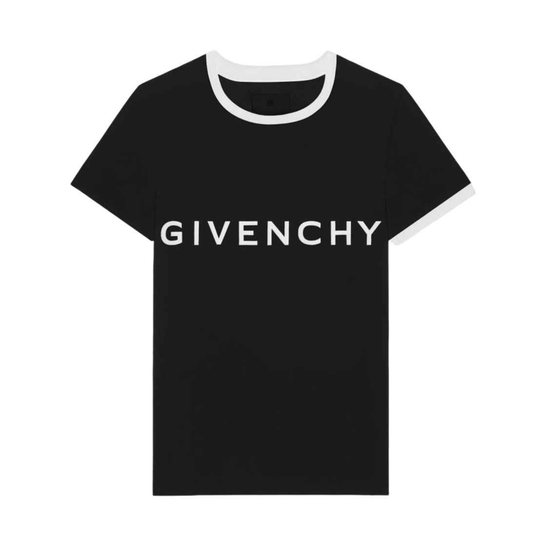 (W) 지방시 코튼 아카타입 슬림핏 티셔츠 블랙((W) Givenchy Archetype Slim Fit T-Shirt in Cotton Black)