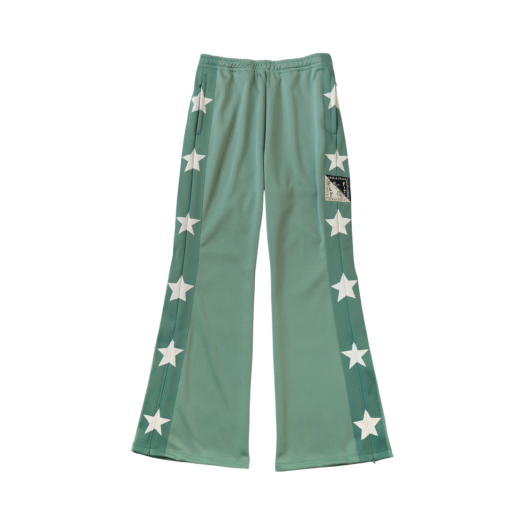 Kapital Stuntman & Woman Smooth Jersey Flare Track Pants Light Green