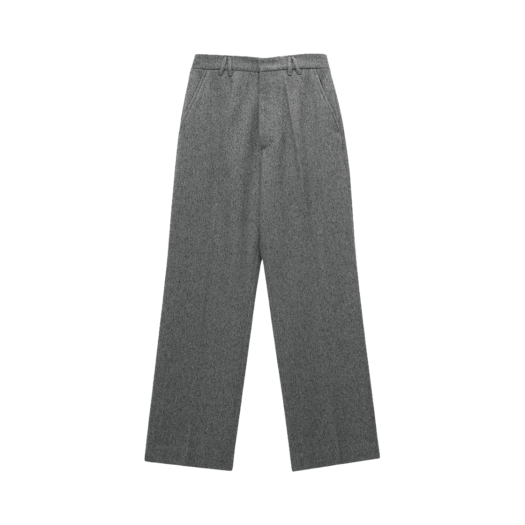 P0003CQP STU Straight Wool Slacks Grey