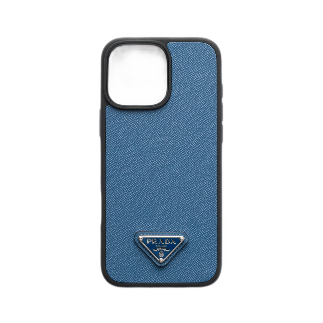 2ZH199-QHH-F0154 Prada Saffiano Leather Case For iPhone 16 Pro Max Aviator Blue