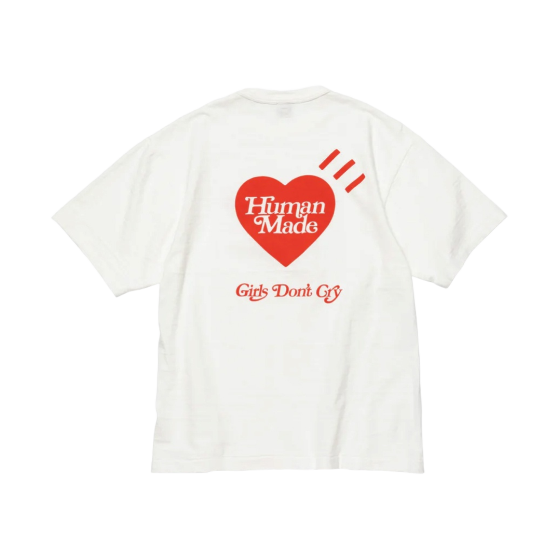 휴먼 메이드 x 베르디 걸스 돈 크라이 밸런타인 데이 티셔츠 화이트(Human Made x Verdy Girls Don't Cry Valentine's Day T-Shirt White)