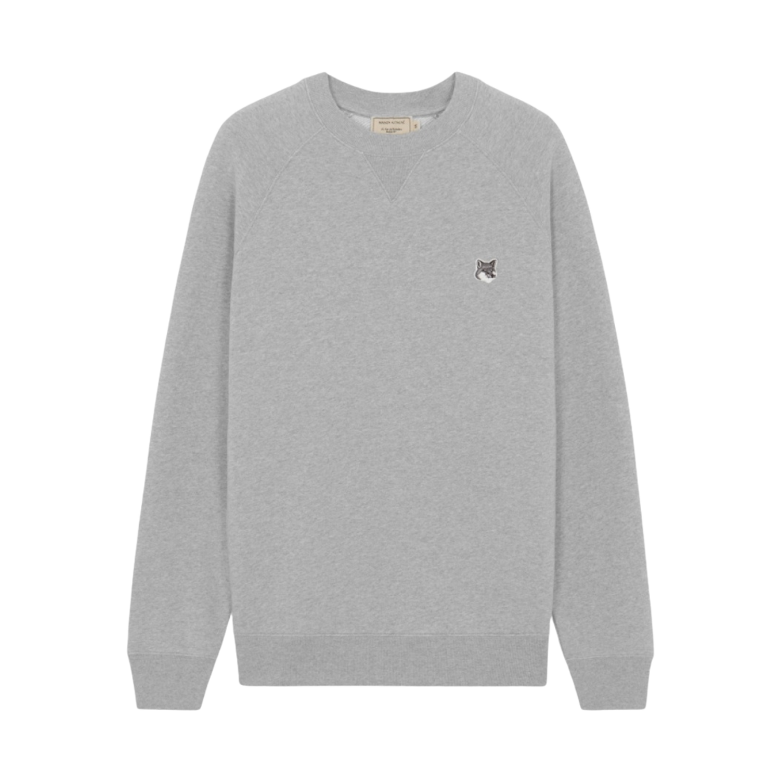 메종 키츠네 그레이 폭스 헤드 패치 클래식 스웨트셔츠 그레이 멜란지