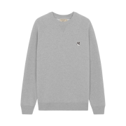 Maison Kitsune Grey Fox Head Patch Classic Sweatshirt Grey Melange