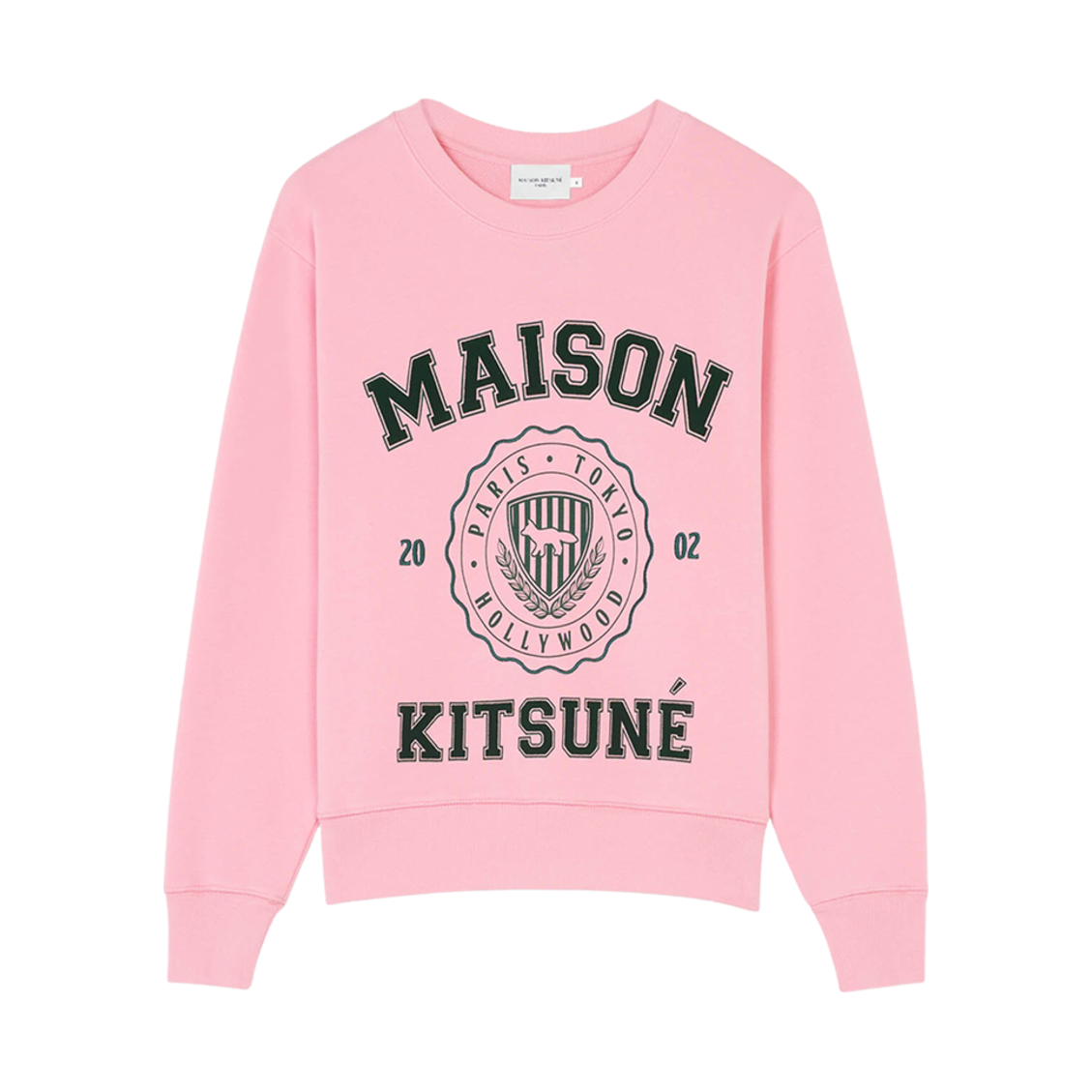 KW00323KM0027-P622 (W) Maison Kitsune Varsity Comfort Sweatshirt Strawberry
