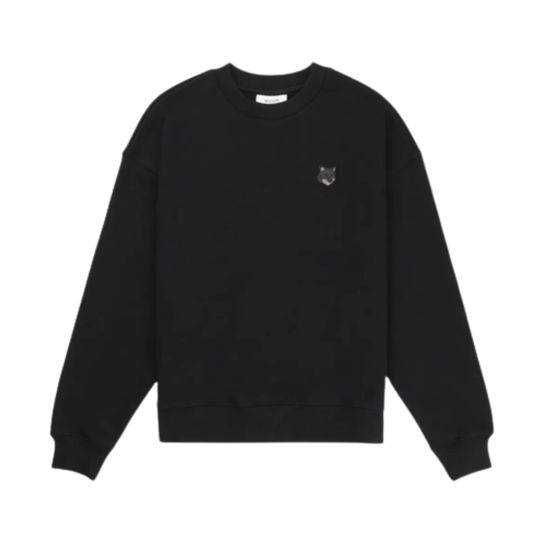 MW00315KM0321-P199 (W) Maison Kitsune Bold Fox Head Patch Comfort Sweatshirt Black