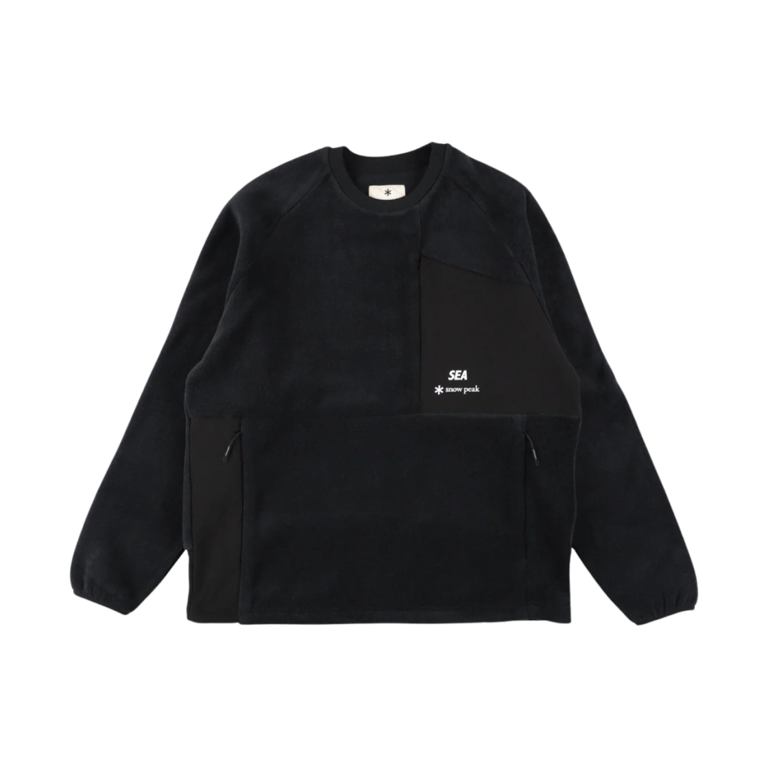 스노우 피크 x 윈드 앤 씨 더블 페이스 WR 플리스 풀오버 블랙(Snow Peak x Wind and Sea Double Face WR Fleece Pullover Black)
