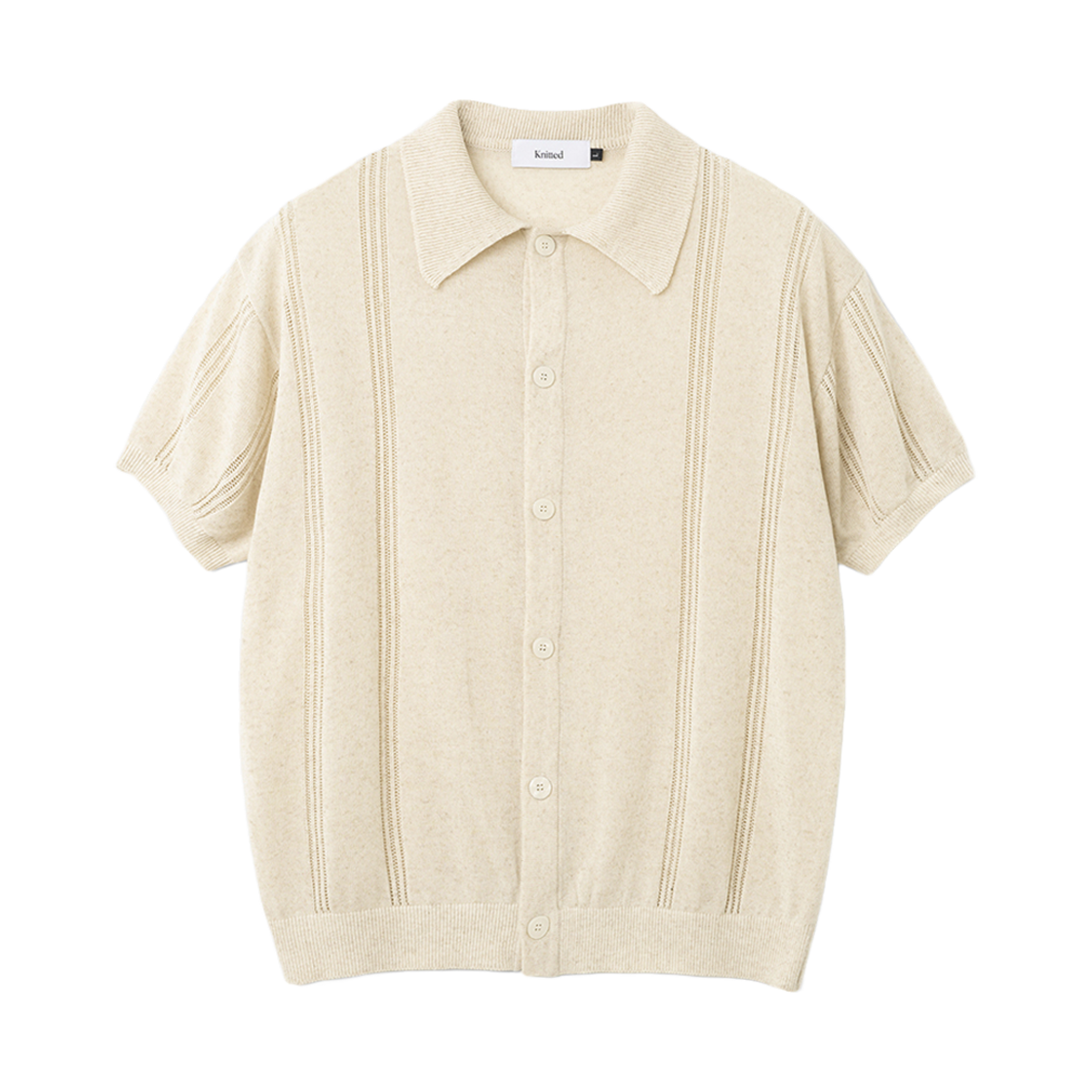 니티드 린넨 스카시 니트 셔츠 오트밀