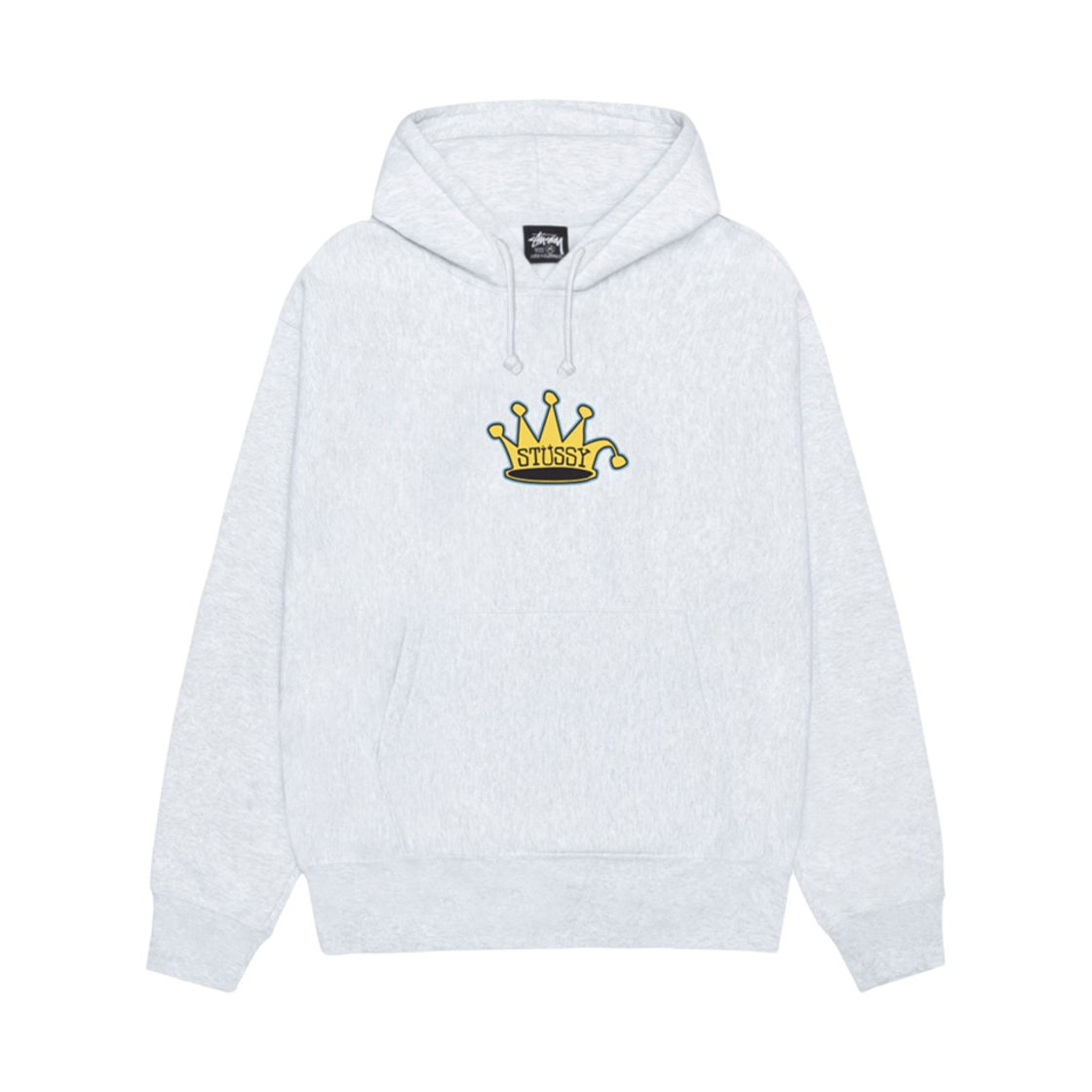 1925136 Stussy King Crown Hoodie Ash Heather