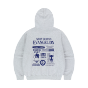 Mahagrid x Evangelion Project Eva Hoodie Light Grey