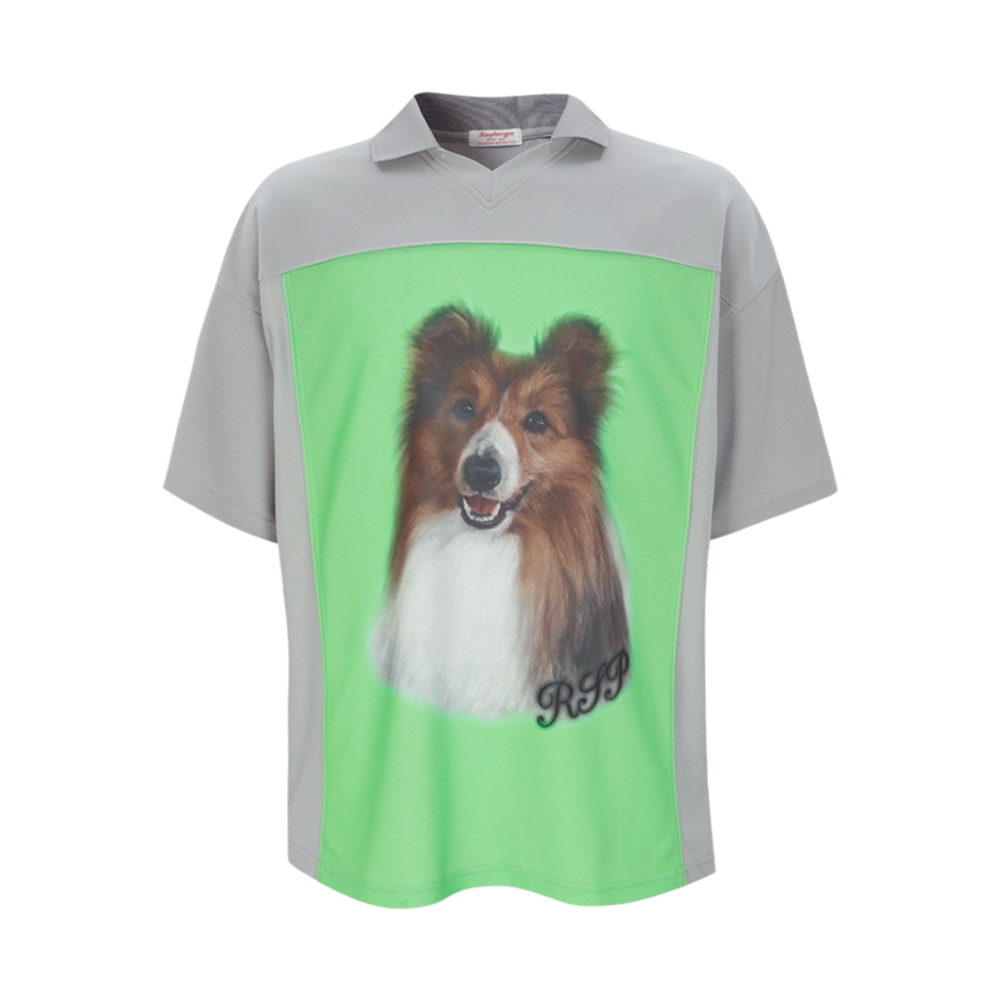 (W) 라즈베리파이 콜리 사커 티셔츠 그레이((W) Raspberrypie Collie Soccer T-Shirt Gray)