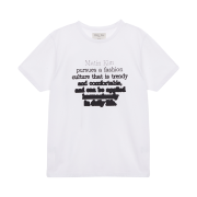 (W) Matin Kim Ink Spreaded Lettering Top White