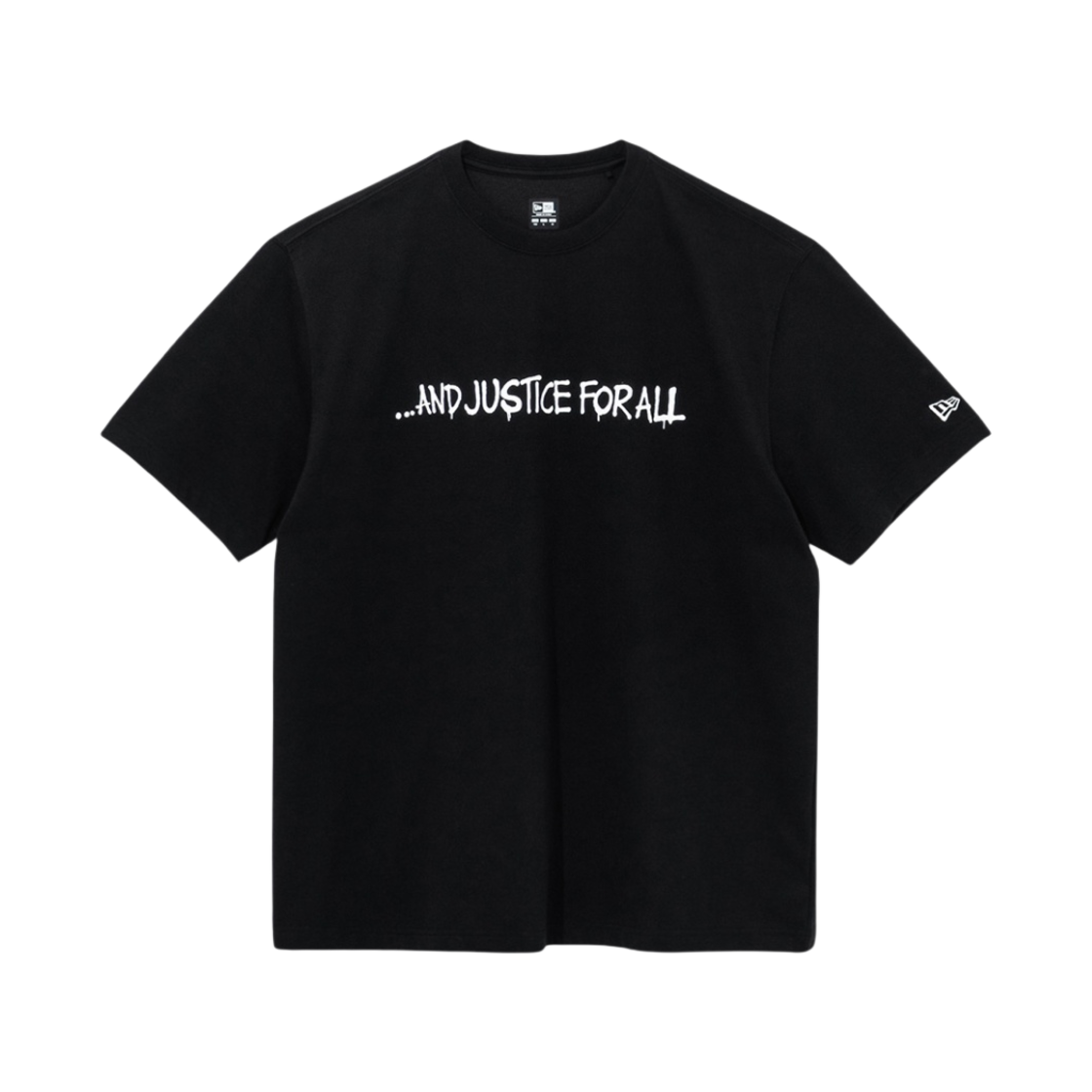 뉴에라 x 메탈리카 레이닝 라이트 저스티스 티셔츠 블랙(New Era x Metallica Raining Light Justice T-Shirt Black)