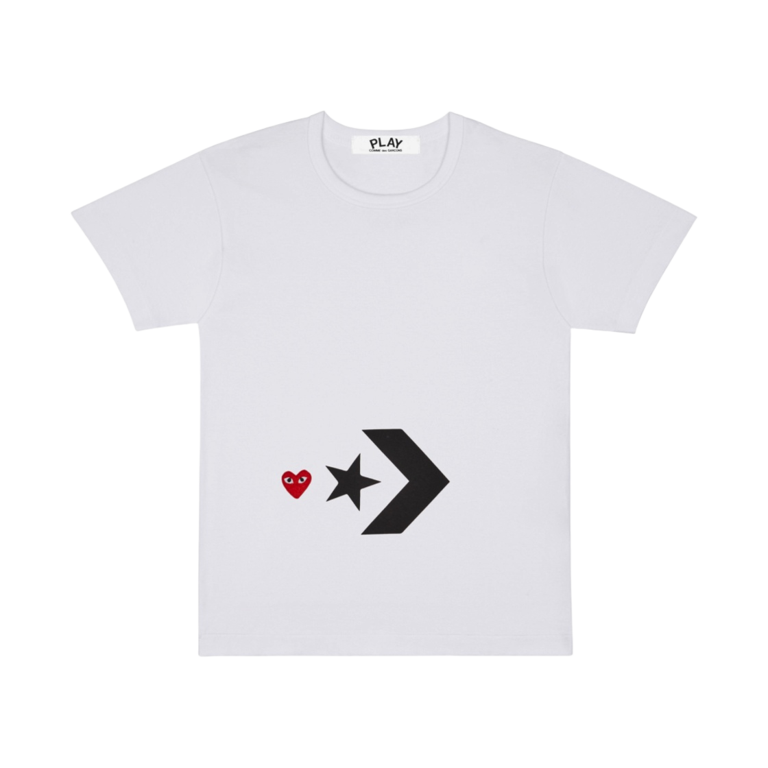 플레이 꼼데가르송 x 컨버스 티셔츠 화이트(Play Comme des Garcons x Converse T-Shirt White) - 1