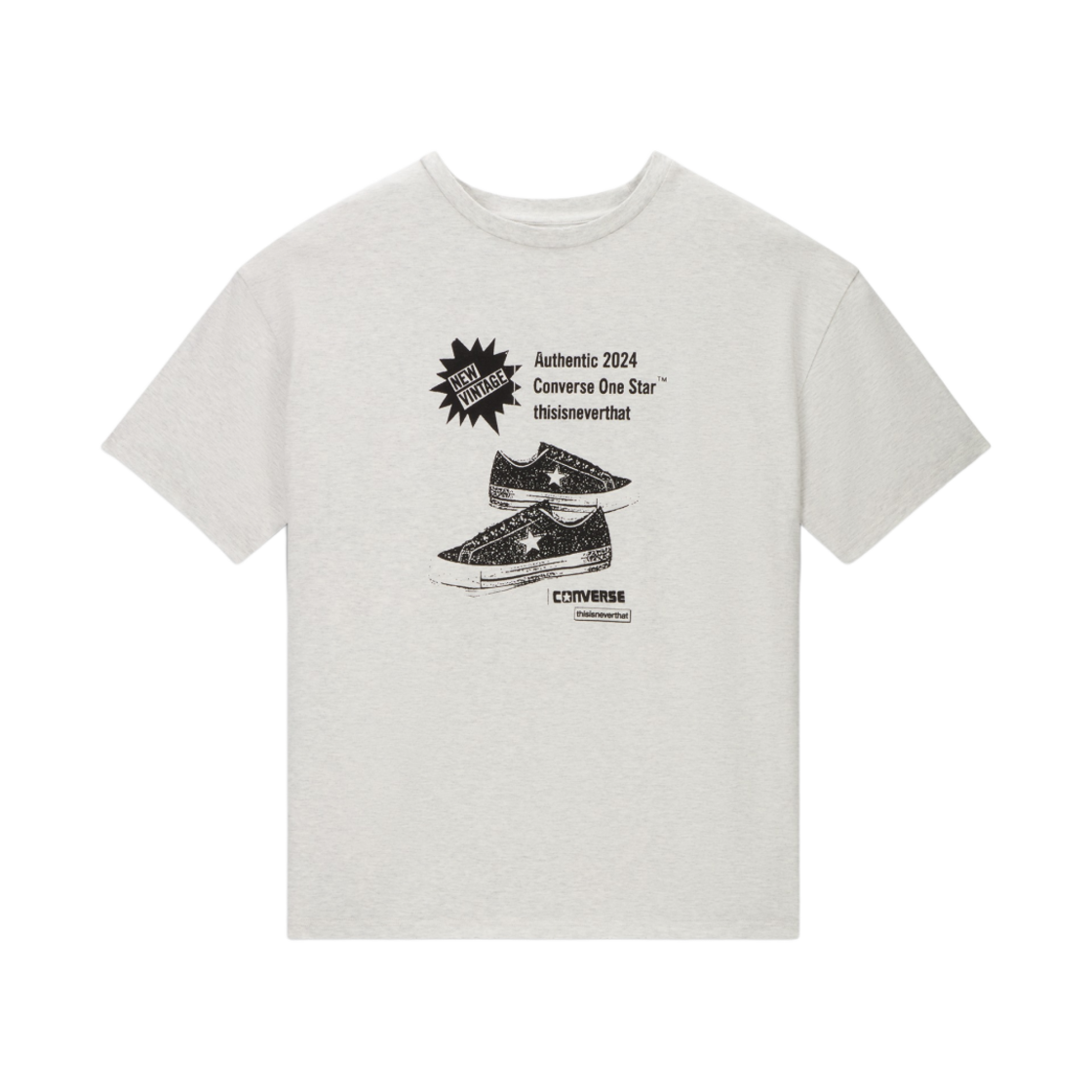 컨버스 x 디스이즈네버댓 뉴 빈티지 티셔츠 라이트 레트로 그레이 헤더(Converse x Thisisneverthat New Vintage T-Shirt Light Retro Grey Heather)