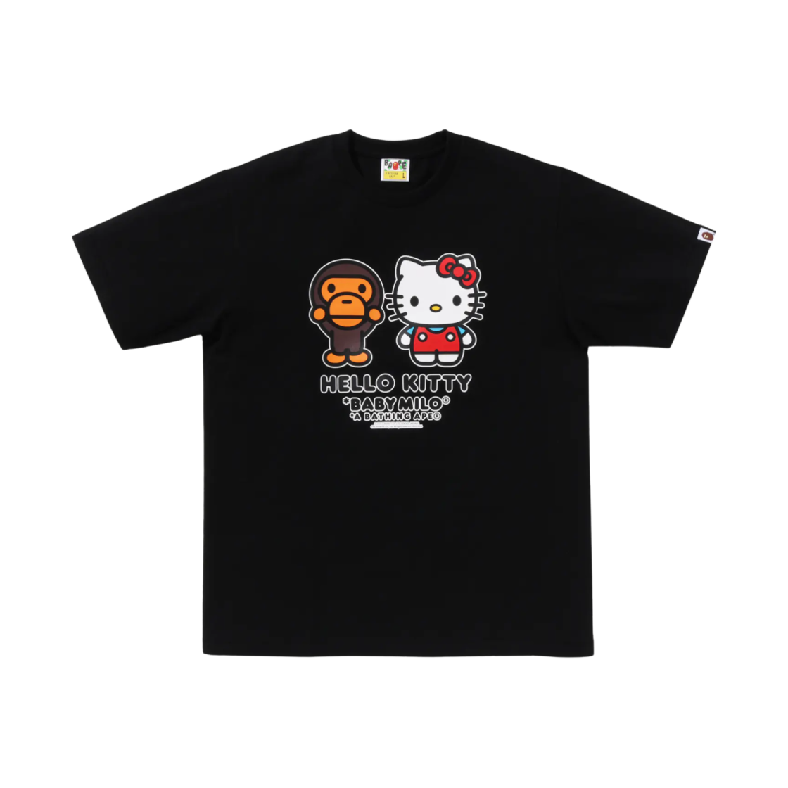베이프 베이비 마일로 x 헬로 키티 티셔츠 블랙 - 긴자 스토어 한정(BAPE Baby Milo x Hello Kitty T-Shirt Black - Ginza Store Exclusive)