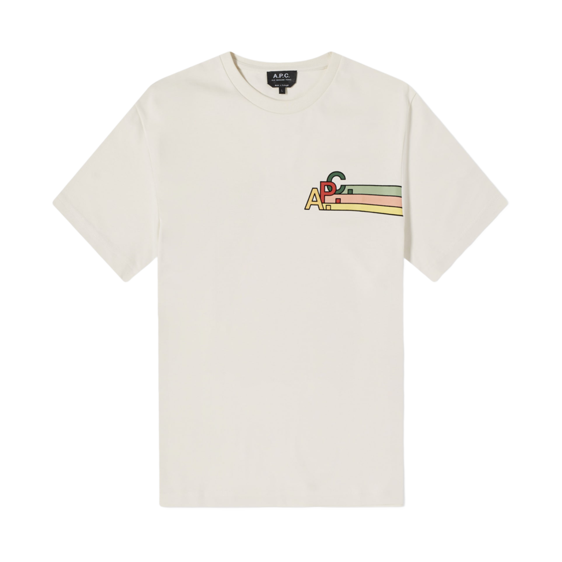 아페쎄 아이작 식 오가닉 저지 티셔츠 초크(A.P.C. Isaac Thick Organic Jersey T-Shirt Chalk) - 1