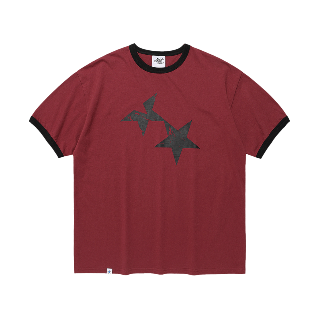 카비시 트윈 스타 링거 숏슬리브 티셔츠 버건디(CAVISH Twin Star Ringer SS Tee Burgundy)