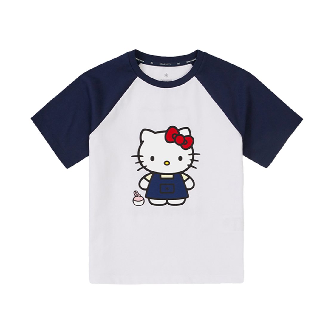 (키즈) 스노우피크 x 헬로 키티 그래픽 숏슬리브 티셔츠 네이비((Kids) Snow Peak x Hello Kitty Graphic Short Sleeve T-Shirt Navy)