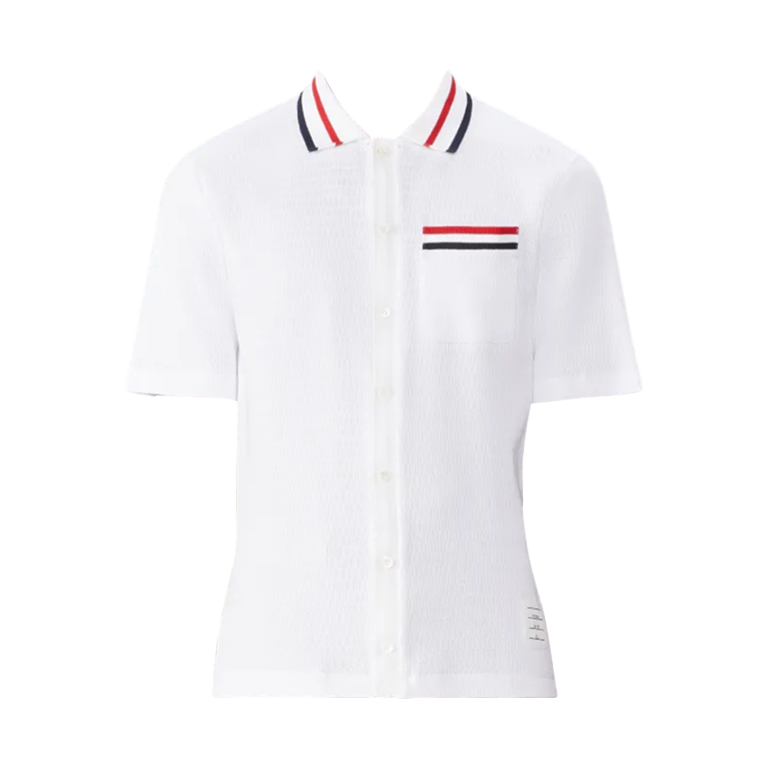 톰브라운 포인텔 코튼 셔츠 화이트(Thom Browne Pointelle Cotton Shirt White) - 1