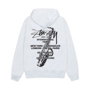Stussy Beat Sounds Zip Hoodie Ash Heather