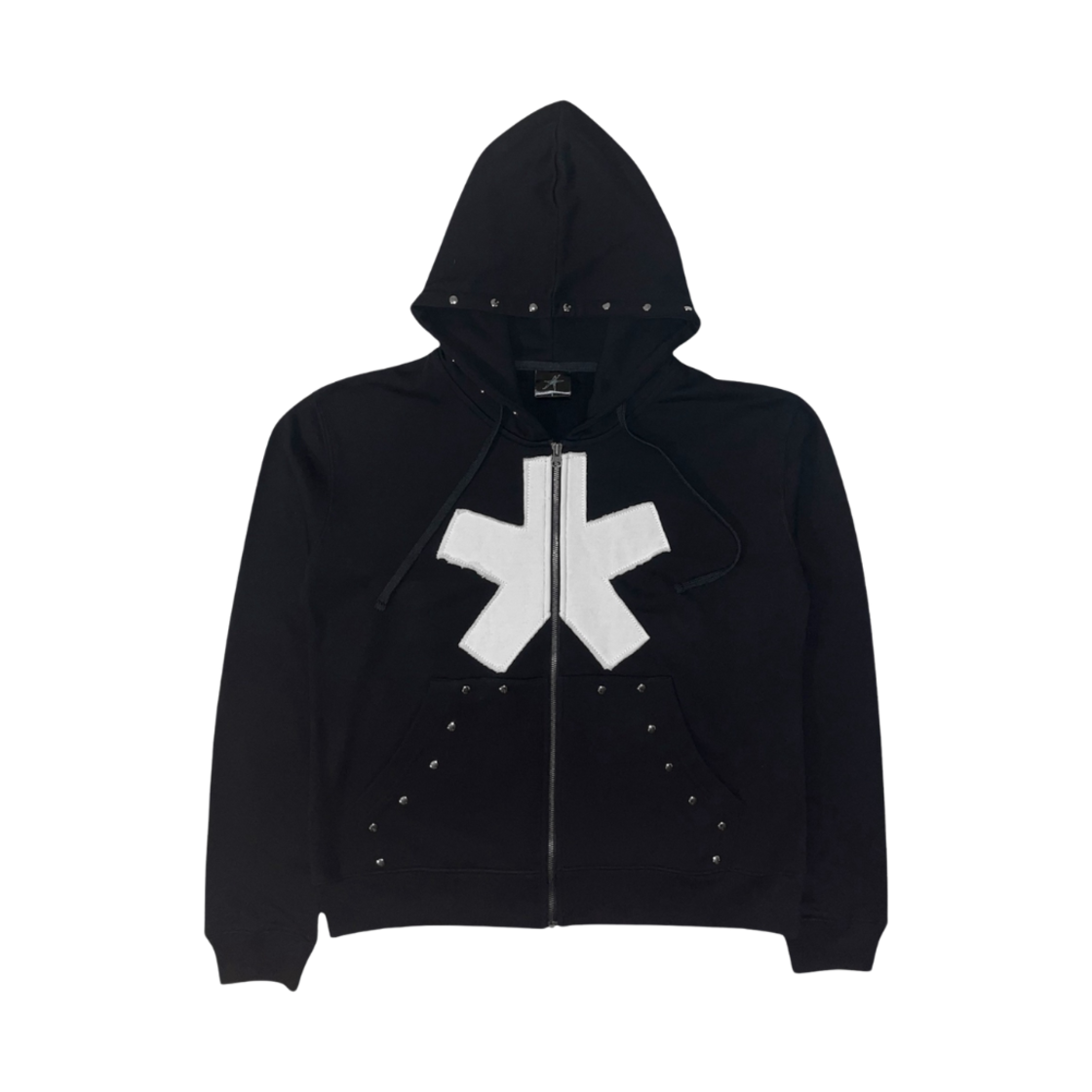 스모크어스타스타 패치 후드집업 블랙(Smokeastar
Star Patched 
Hoodie Zip-Up
 Black)