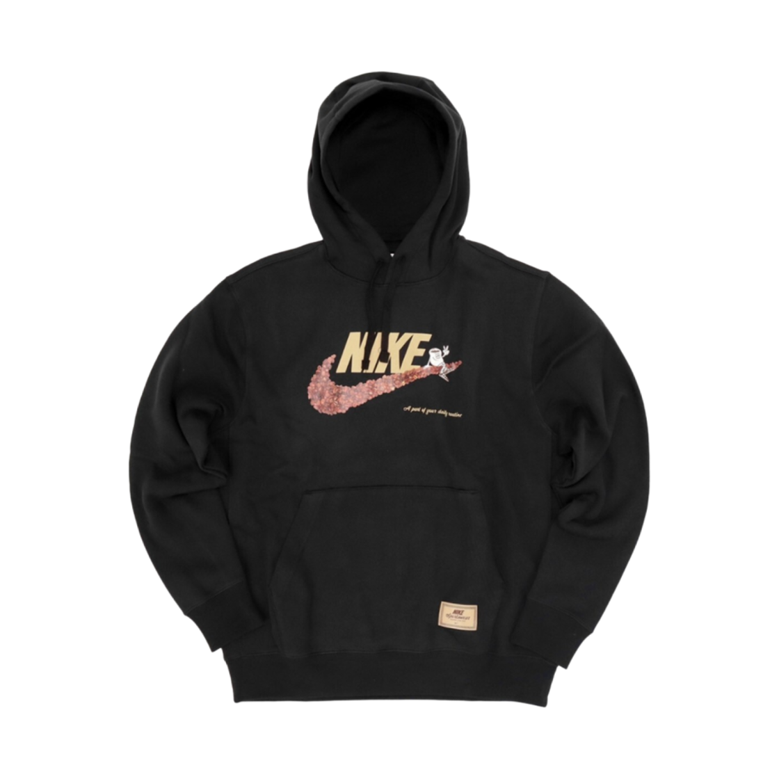 DX6513-010 Nike NSW Coffee Bean Graphic Hoodie Black - Asia